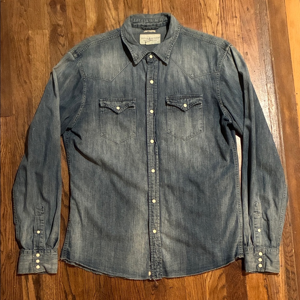 Denim & Supply Ralph Lauren Denim Slim Fit Shirt Large